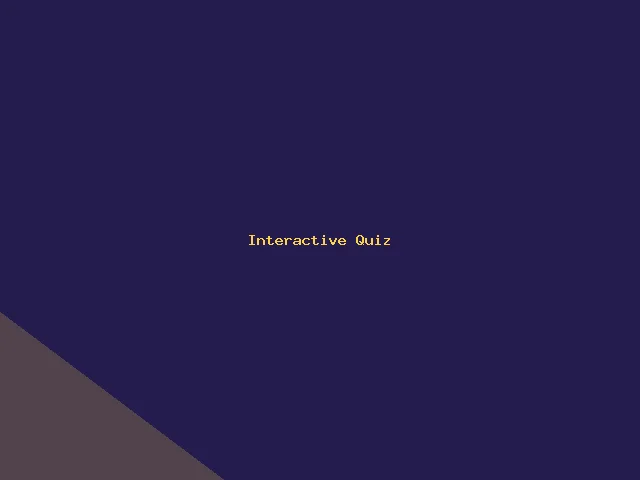 Interactive Quiz — full view